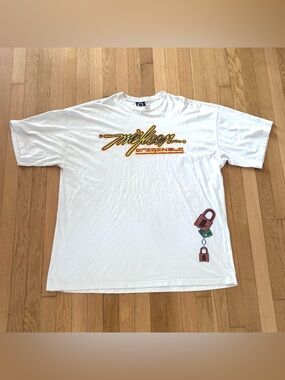 Vintage Miskeen Originals T Shirt Y2K Hip Hop Locks Design Rare 3XL Baggy